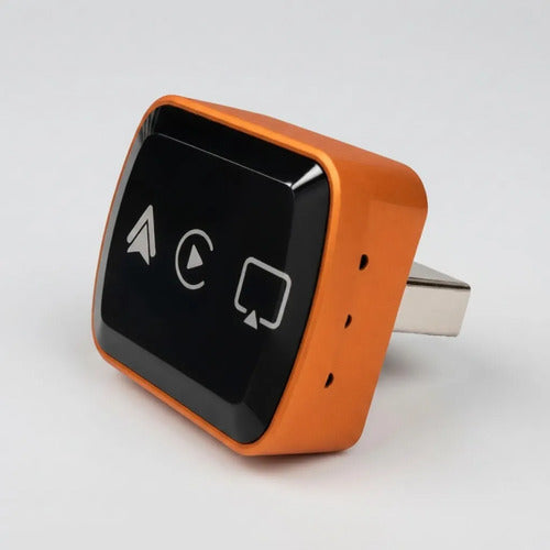 Adaptador Carplay Android Auto Inalámbrico Bluetooth Wifi Naranja