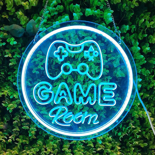Letrero Neon Cuadro Led Game Room Usb Dimm Blanco