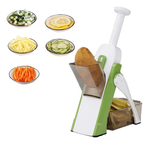 Cortador Verduras Vegetales Frutas Papas Rebanador Manual Aleatorio