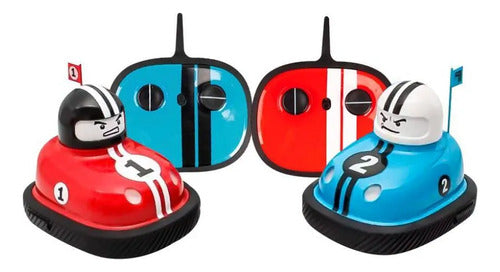 Set X2 Autos Chocadores Controles Remoto Recargables Luces Aleatorio