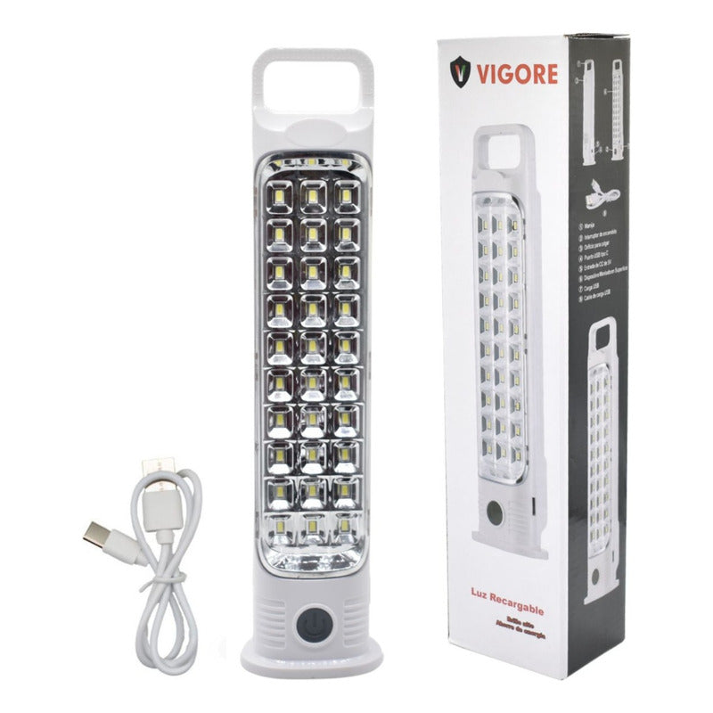 X2 Luz De Emergencia Recargable Foco Lampara Led Linterna