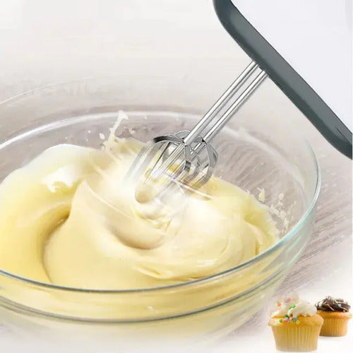 Batidora Electrica Con Bowl De Acero Inoxidable De Pie 260w Blanca