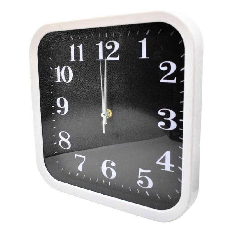 Reloj Grande Para Pared De Plastico Cuadrado 28x28cm