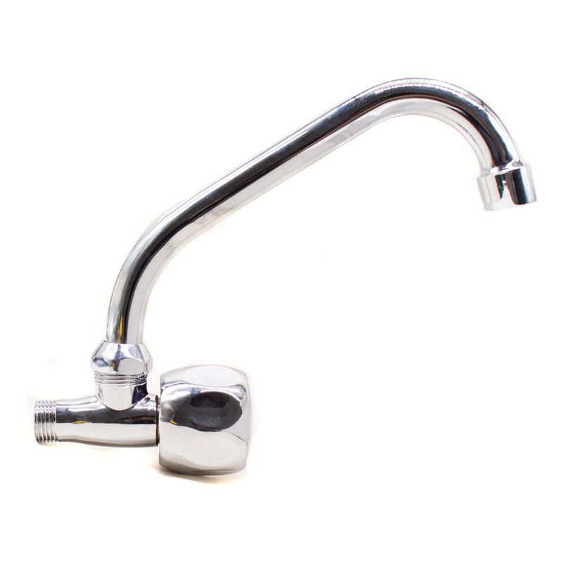 Canilla Cocina Pared Unitaria Grifo Mesada Metal Agua Fria