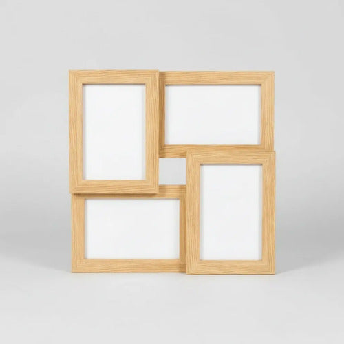 Portarretrato Colgante Marco Multiple X4 Fotos 10x15cm Madera
