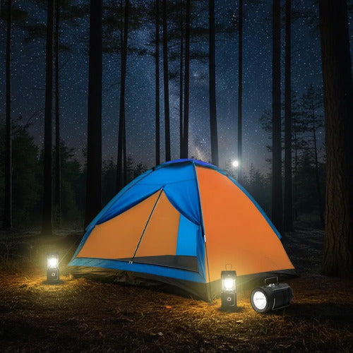 Carpa Camping 4 Personas Iglu Mosquitero 2x2 + Foco Solar Aleatorio