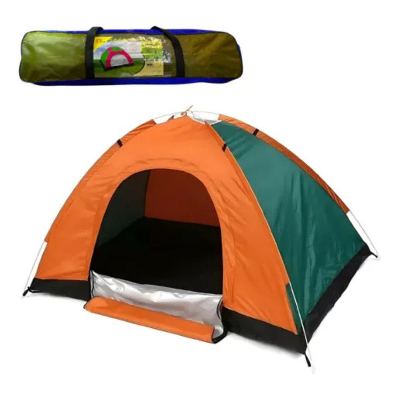 Carpa Camping 3 A 4 Personas + 2 Sillas Plegables Posavasos