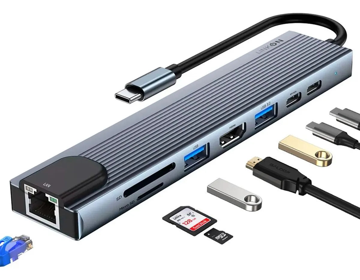 Hub USB-C 8 en 1