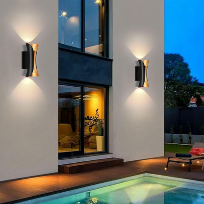 Set X2 Aplique Pared Bidireccional Luminaria Exterior Spot