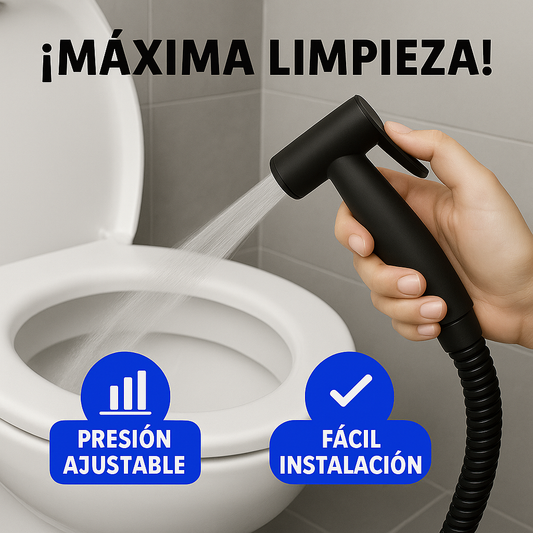 Ducha Higienica Negra Metalica
