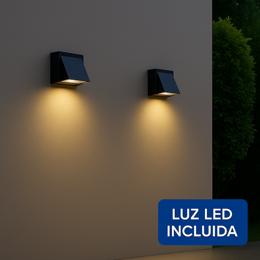 Pack de 2 Apliques Luminarias Triangulares LED 3W Luz Calida
