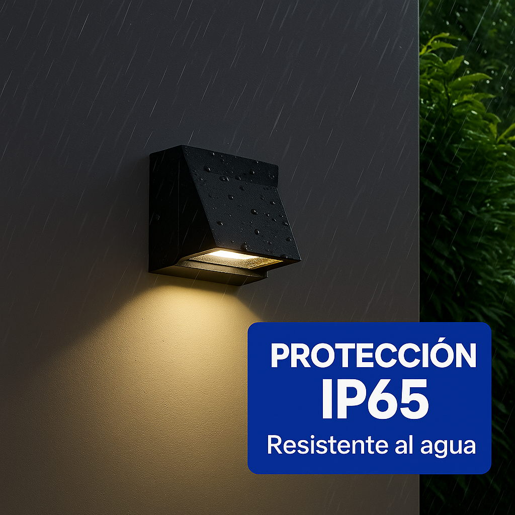 Pack de 2 Apliques Luminarias Triangulares LED 3W Luz Calida