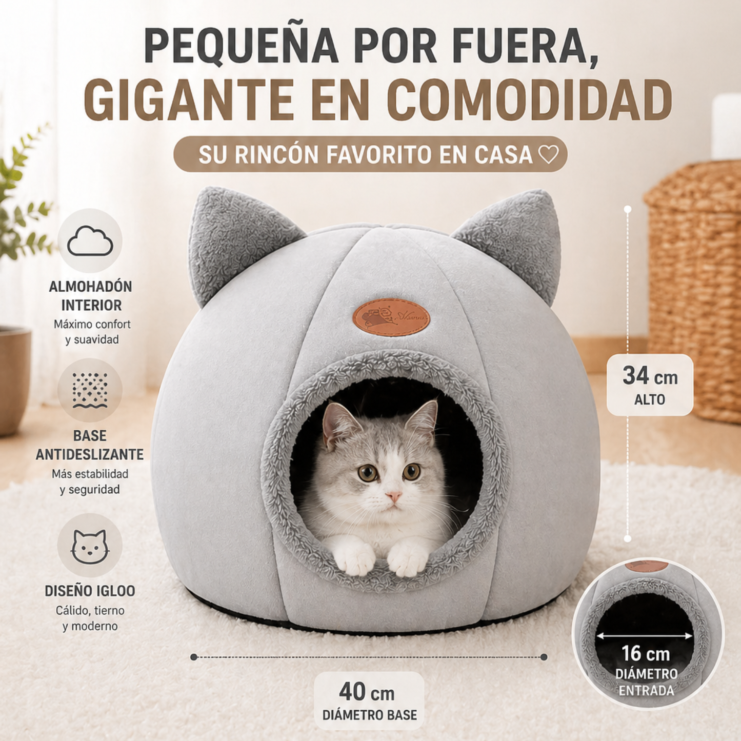 Casita para mascota gato perro raza pequeña