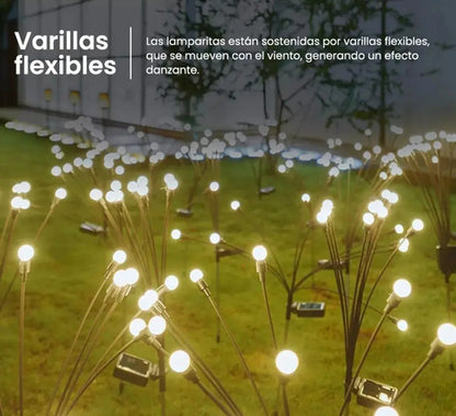 Set X8 Luces Solares Led Jardin Estaca Lampara Exterior Foco