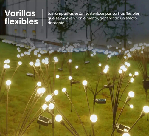 Set X6 Luces Solares Led Jardin Estaca Lampara Exterior Foco
