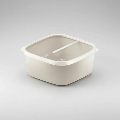 Recipiente Pote Tupper Plástico Tapa Transparente 3.4l Blanco