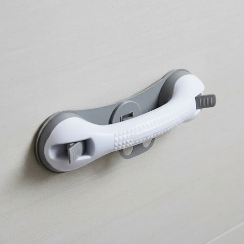 Agarradera Antideslizante Ventosa Para Baño Barra Seguridad Blanco Con Gris
