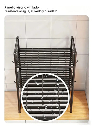 Organizador Rack Cocina Blanco 3 Niveles Mesada Estante Microondas Veoquiero