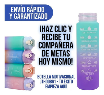 Botella Hidratacion Deportiva Motivacional Gimnasios 750 Mls Multicolor