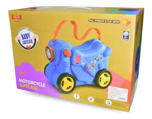 Andador Valija Infantil Moto Ruedas Correa Ajustable Viaje Violeta