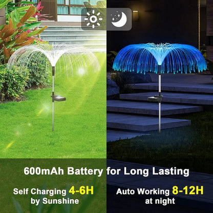 Set X8 Luces Solares Ramo Led Jardin Estaca Lampara Exterior Rgb