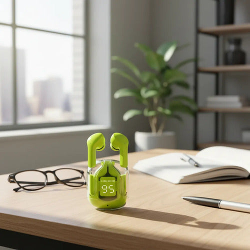 Auricular Bluetooth Táctil Display Colores Funda Silicona Aleatorio