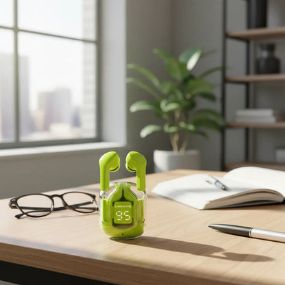 Auricular Bluetooth Táctil Display Colores Funda Silicona Aleatorio