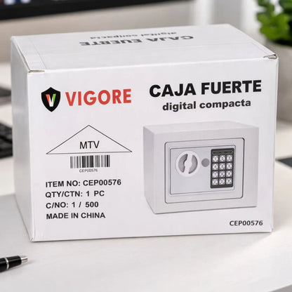 Caja Fuerte Electronica Digital Seguridad Acero Fuerte 23 Cm Negro