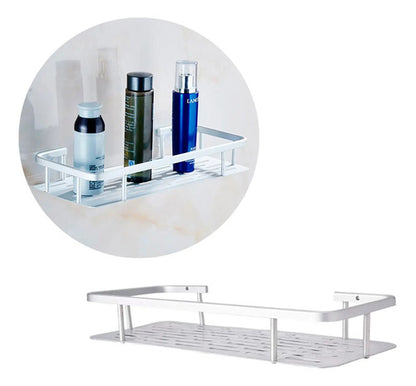 Repisa Colgante Baño Ducha Estante Aluminio Plateado Plateado