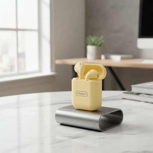 Auriculares Inalámbricos 6 Colores Bluetooth Estuche In Ear Amarillo