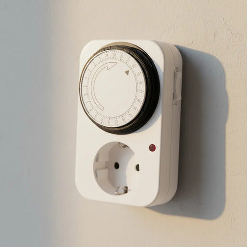 Timer Manual Calefon Schuko Ahorro De Energia Analogico