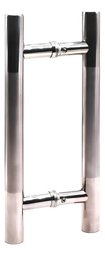Manija Manijon Metalico Para Puerta 30x2.5cm Plateado