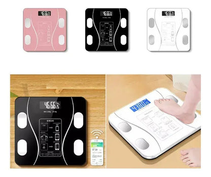 Balanza Pesa Digital Bluetooth Inteligente App Smart Baño Color Negro