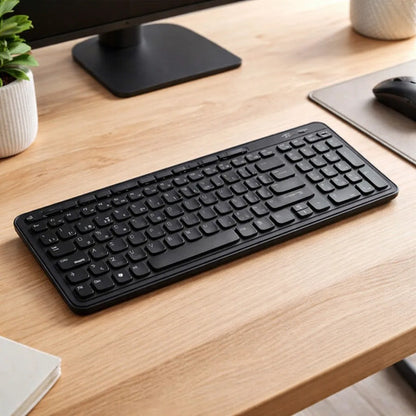 Teclado Inalámbrico Gamer Bluetooth 2.4g Español Numérico Negro Español Latinoamérica