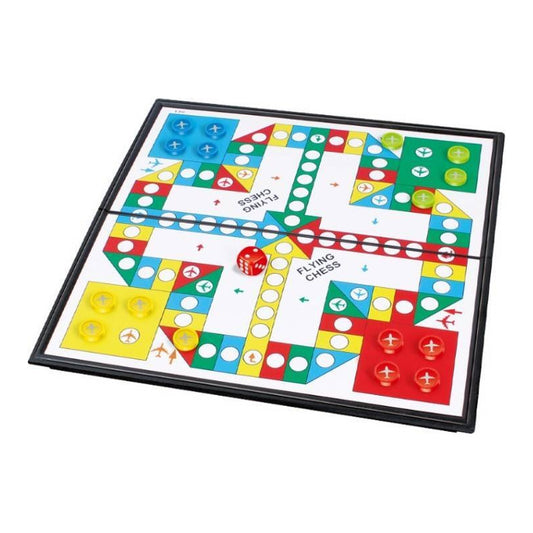 Juego De Mesa Ludo Flying Chess Magnetico Plegable