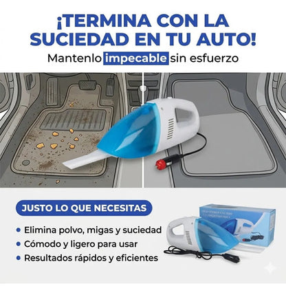 Aspiradora Portatil Para Auto 12v De Mano Con Cable Compacta Azul Marino