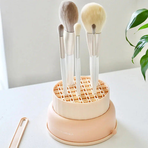 Soporte De Limpieza Y Secado De Brochas Maquillaje Genérica