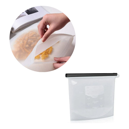 Bolsa Reutilizable De Silicona Hermetica Alimentos 1000ml