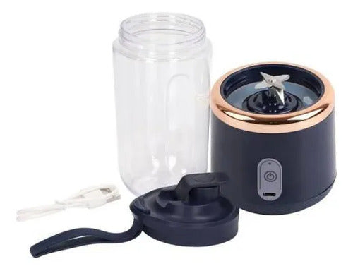 Mini Licuadora Portátil Recargable Vaso 310ml Fruta Verdura Azul