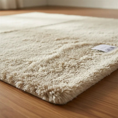 Alfombra Decorativa Afelpada Suave Base Gamuza 50x80cm 80 Cm 50 Cm Beige