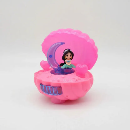 Caja Musical Infantil Veladora Luces Proyectoras Muñeca Giro Rosa