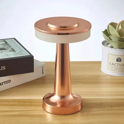 Lampara Velador Luz Led Touch Recargable Escritorio Mesa Rosa Gold Dorado