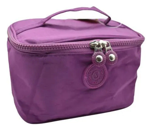 Porta Cosmeticos Neceser Maquillaje Viaje Organizador 21x12 Violeta
