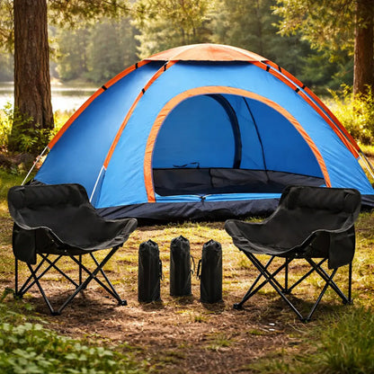 Carpa 6 Personas Iglu 200x250cm + 4 Sillas Plegables Camping Varios