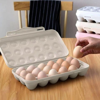 Huevera Plastica Heladera Con Tapa Capacidad 18 Huevos Aleatorio