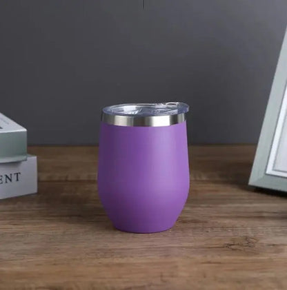 Mate Termico Acero Inoxidable Tapa Bebidas Infusiones 230ml Violeta Liso