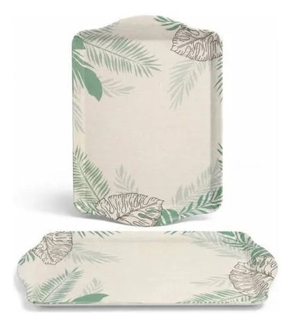 Bandeja Servir Melamina Rectangular 40x24cm Alimentos Hogar Beige