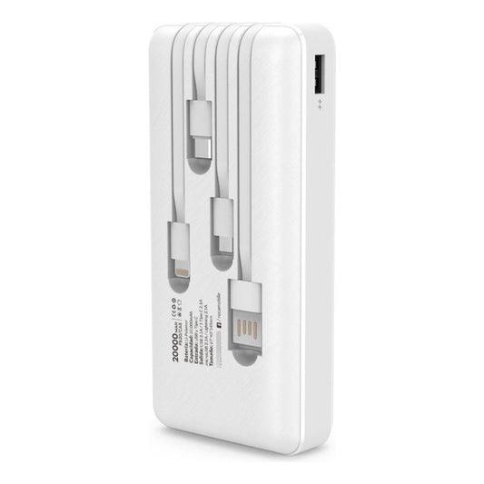 Power Bank 20.000mah Cargador Portati Con Cables Integrados