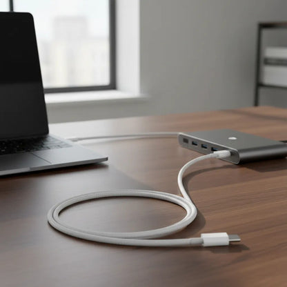 Cable Datos Tipo C A Tipo C 60w Carga Rapida 1m Ios Usb C Blanco