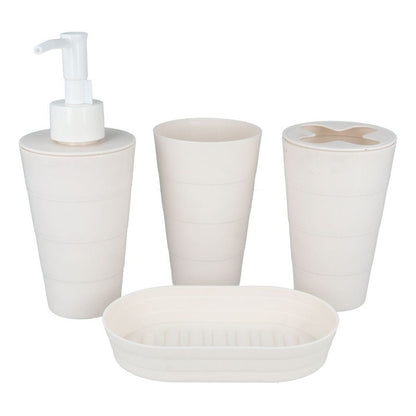 Set De Accesorios Baño De Plastico 4 Piezas
